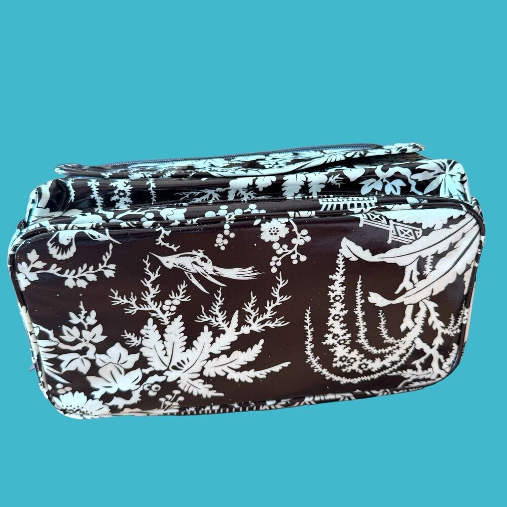 Vera Bradley Imperial Toile Lunch Bag Tote Insulated Plastic Lined Strap Rare